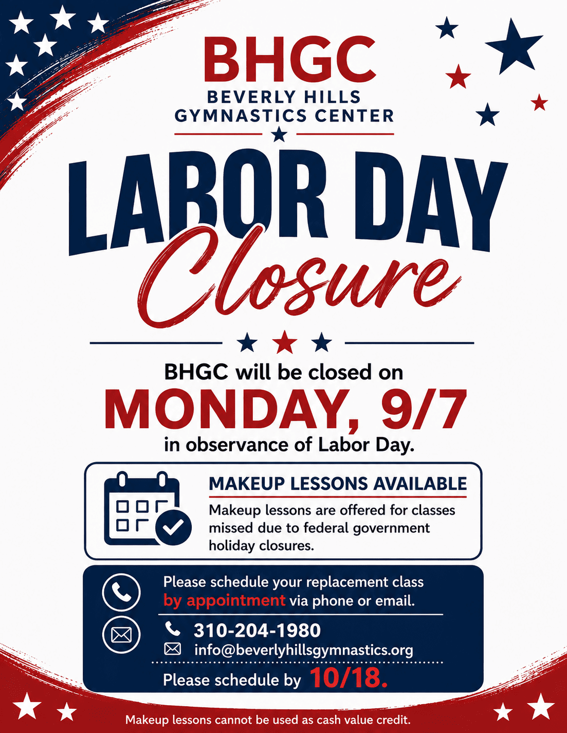 Labor Day Closure